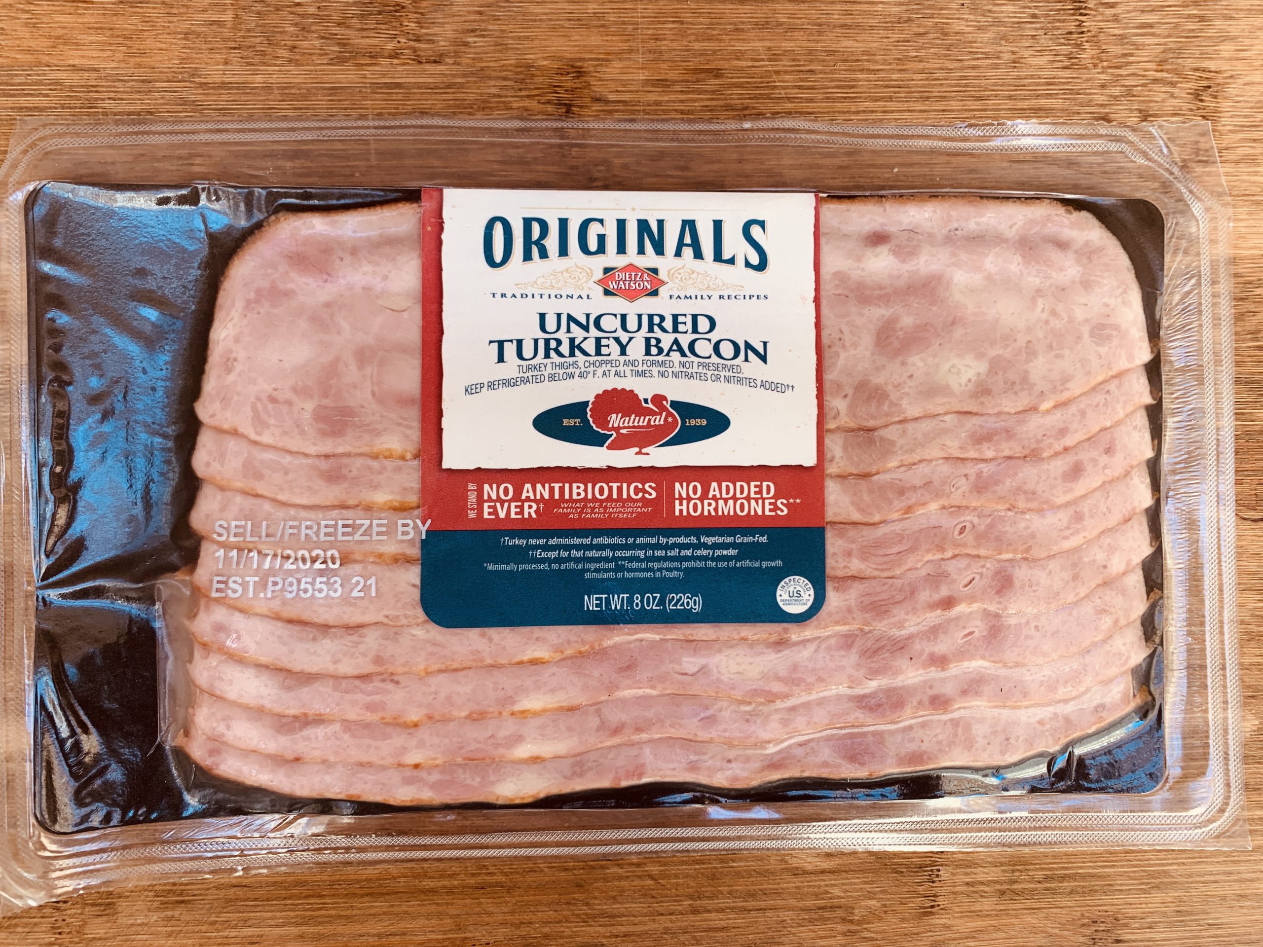 Turkey Bacon, 8oz Pack - Giordano Garden Groceries