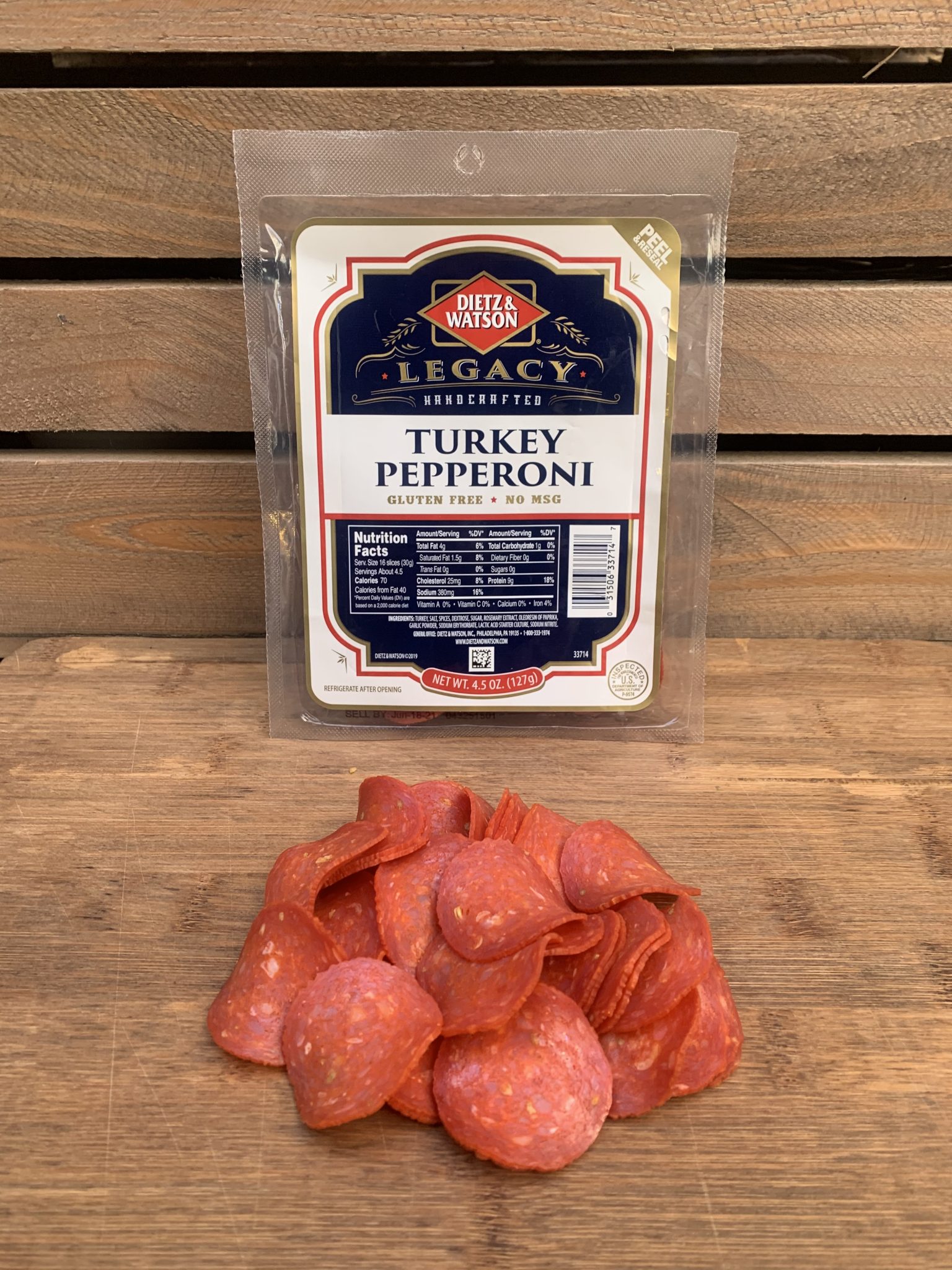 Turkey Pepperoni, 4.5oz Bag Giordano Garden Groceries
